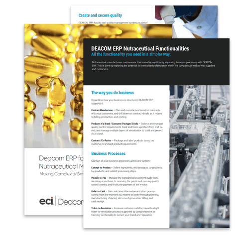 Deacom ERP for Manufacturers of Pharmaceuticals